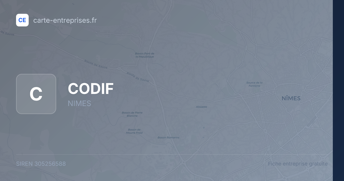 CODIF — 305256588 — fiche entreprise