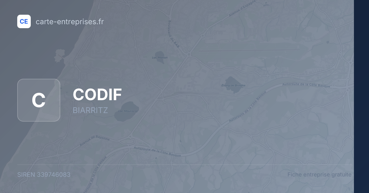 CODIF — 339746083 — fiche entreprise