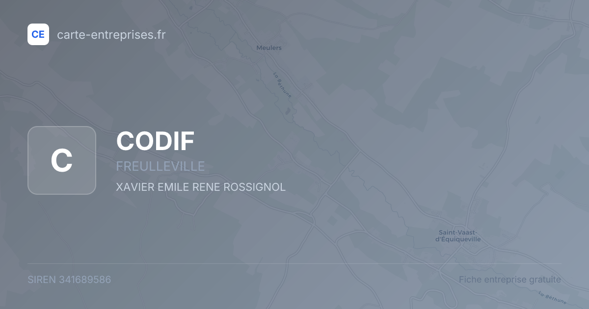 CODIF — 341689586 — fiche entreprise