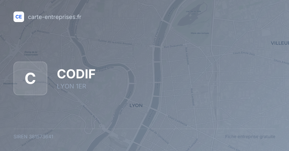 CODIF — 381573641 — fiche entreprise