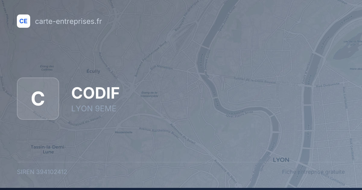CODIF — 394102412 — fiche entreprise