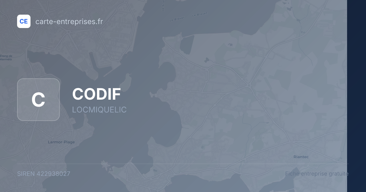 CODIF — 422938027 — fiche entreprise