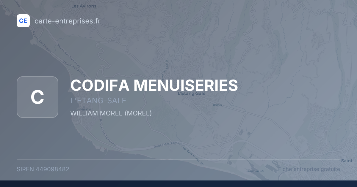CODIFA MENUISERIES — 449098482 — fiche entreprise