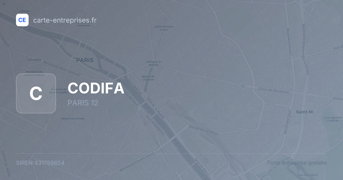 CODIFA — 431768654 — fiche entreprise