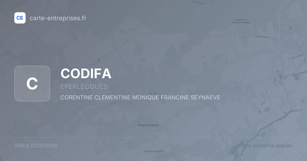 CODIFA — 832878136 — fiche entreprise