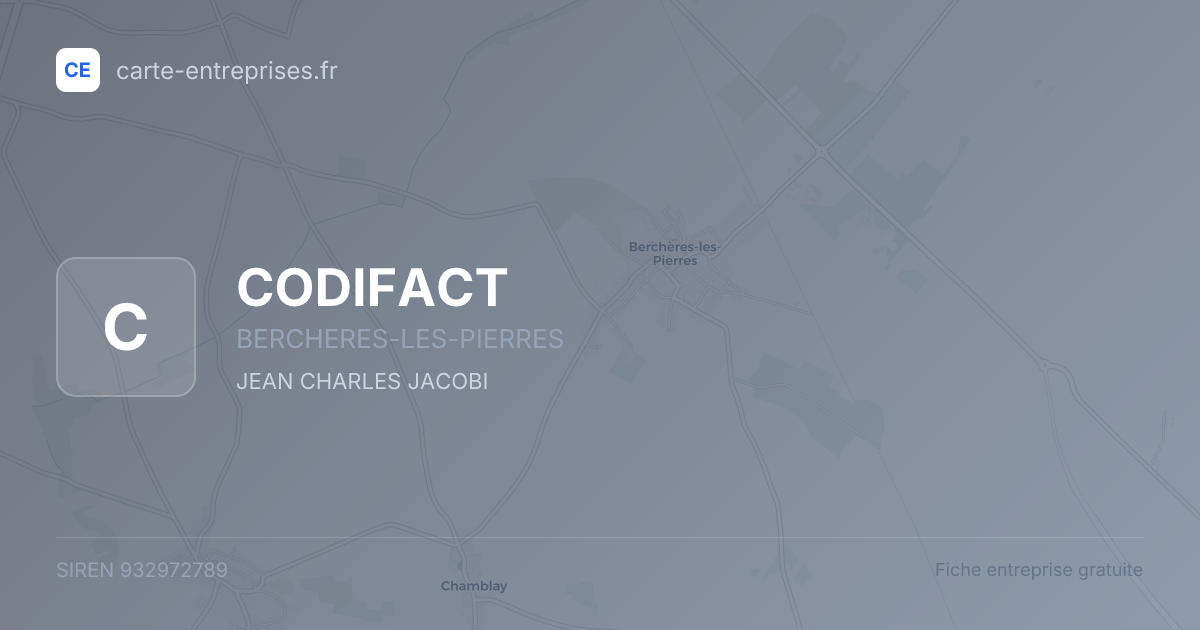 CODIFACT — 932972789 — fiche entreprise