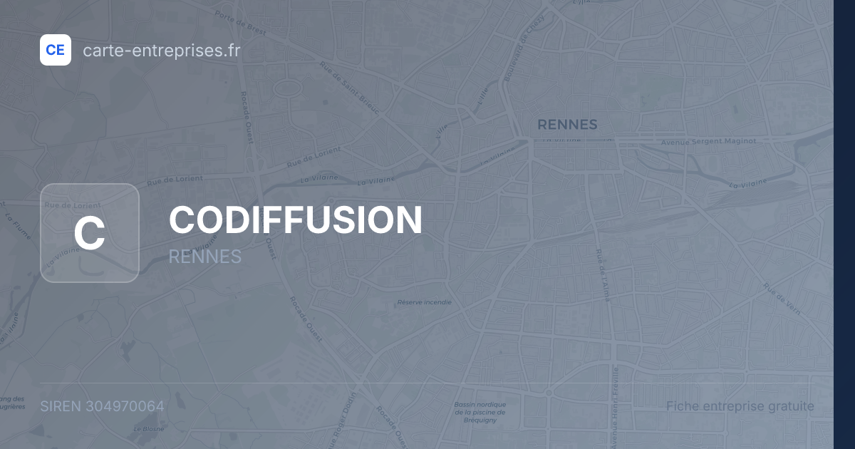 CODIFFUSION — 304970064 — fiche entreprise