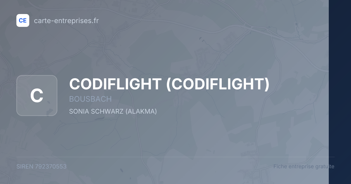 CODIFLIGHT — 792370553 — fiche entreprise