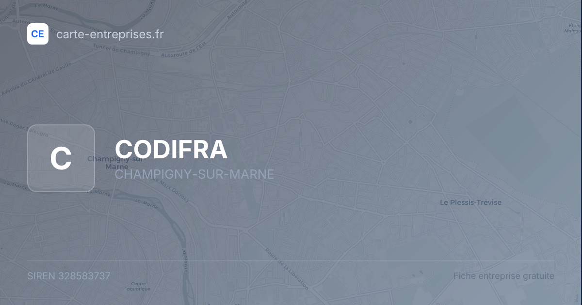 CODIFRA — 328583737 — fiche entreprise