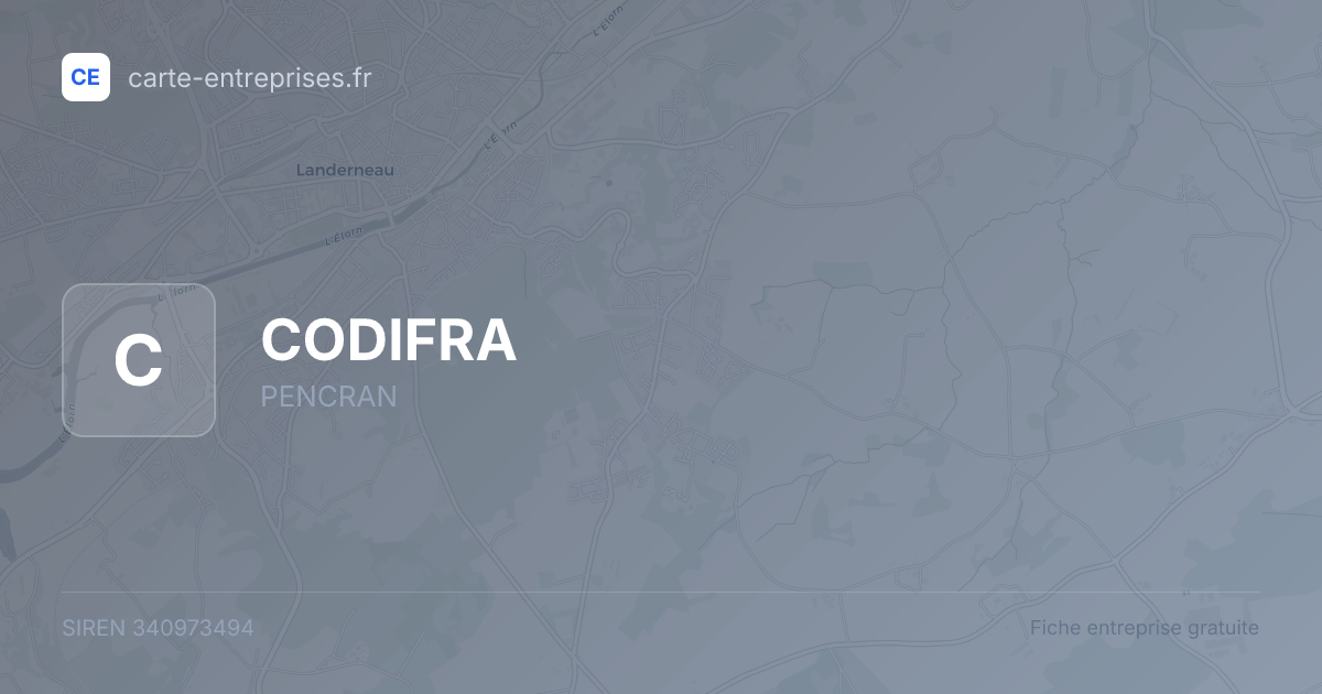 CODIFRA — 340973494 — fiche entreprise