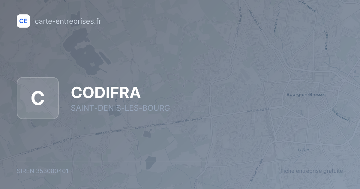 CODIFRA — 353080401 — fiche entreprise