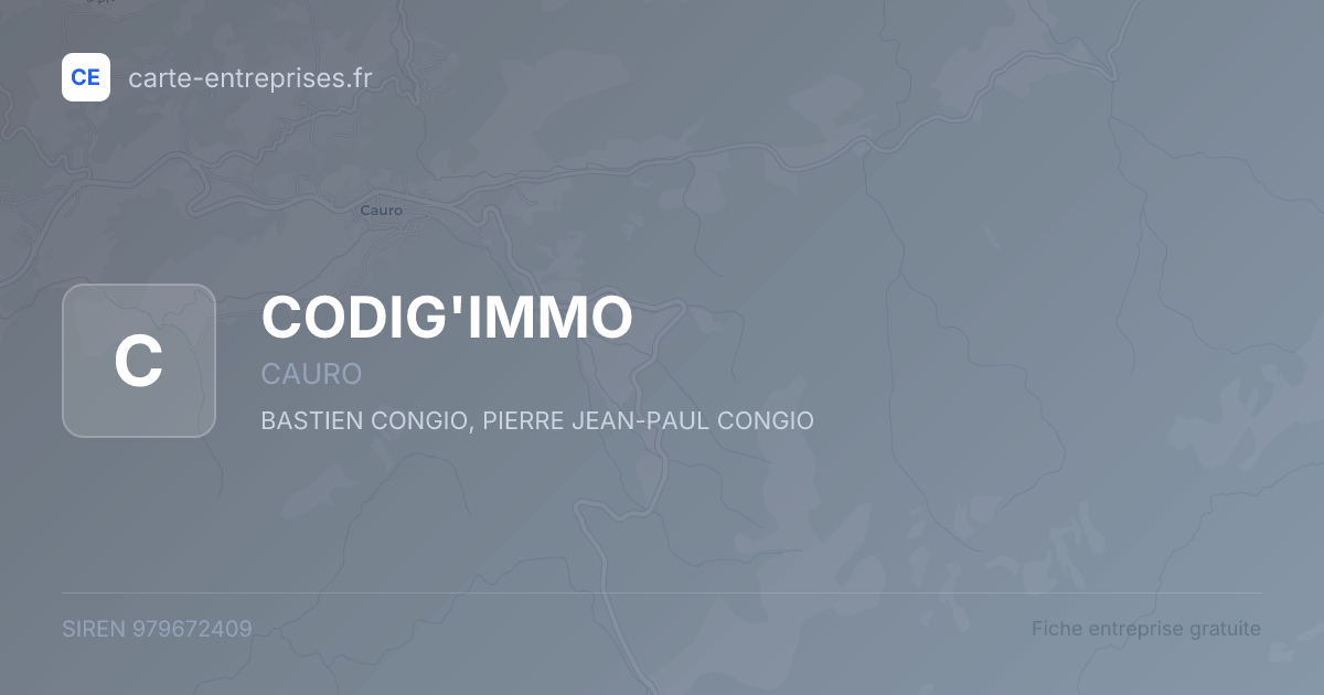 CODIG'IMMO — 979672409 — fiche entreprise