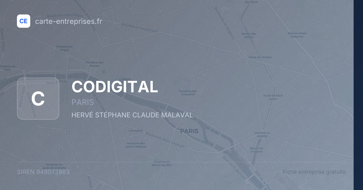 CODIGITAL — 948072863 — fiche entreprise