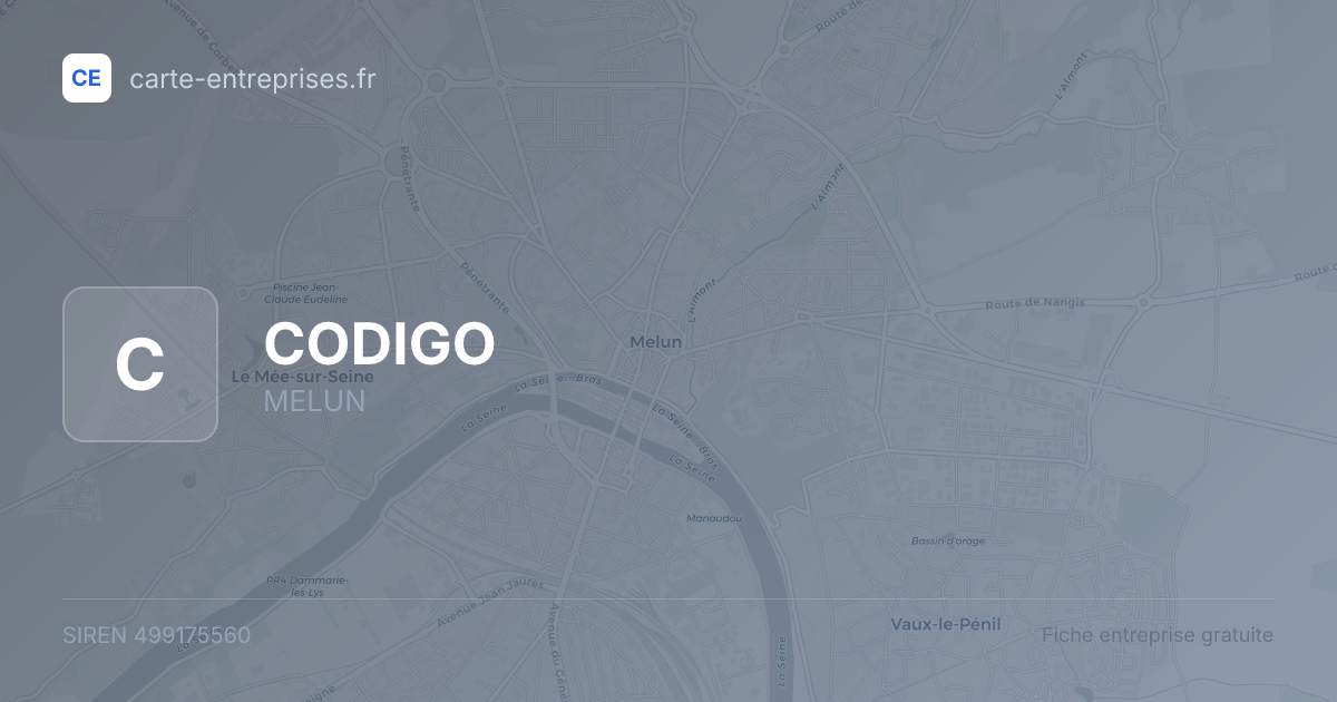 CODIGO — 499175560 — fiche entreprise