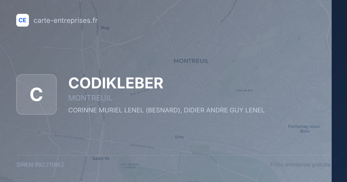 CODIKLEBER — 992211862 — fiche entreprise