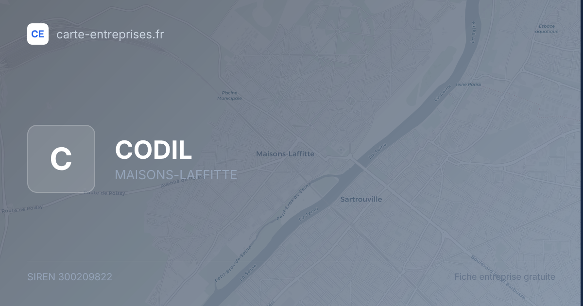 CODIL — 300209822 — fiche entreprise