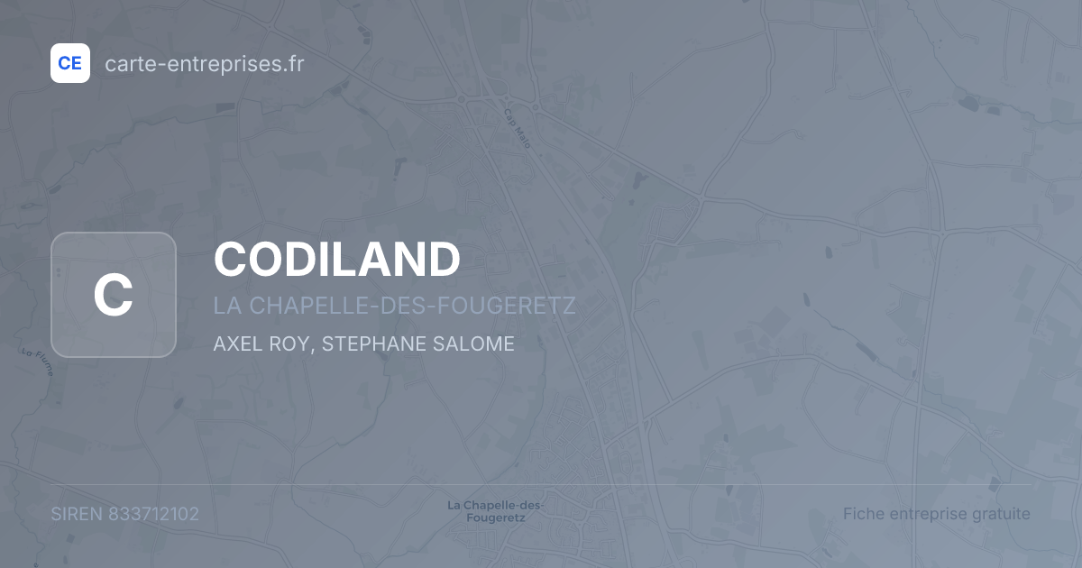 CODILAND — 833712102 — fiche entreprise