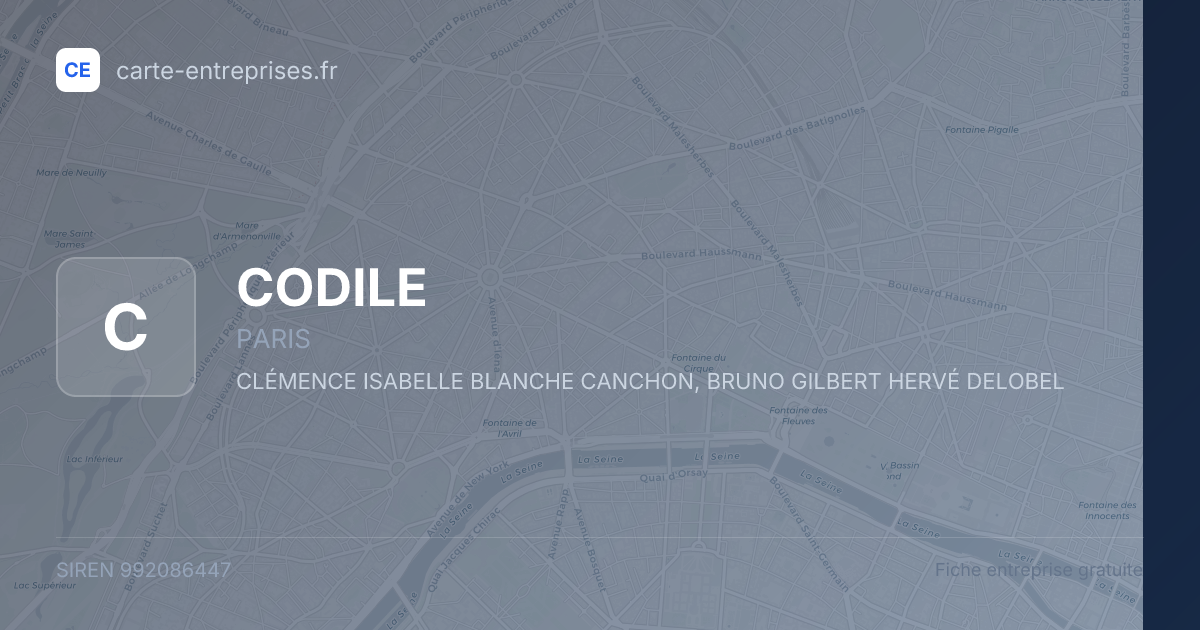 CODILE — 992086447 — fiche entreprise