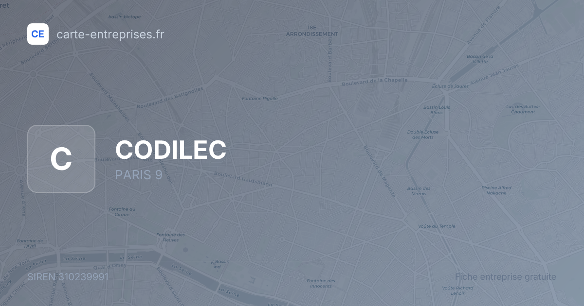 CODILEC — 310239991 — fiche entreprise