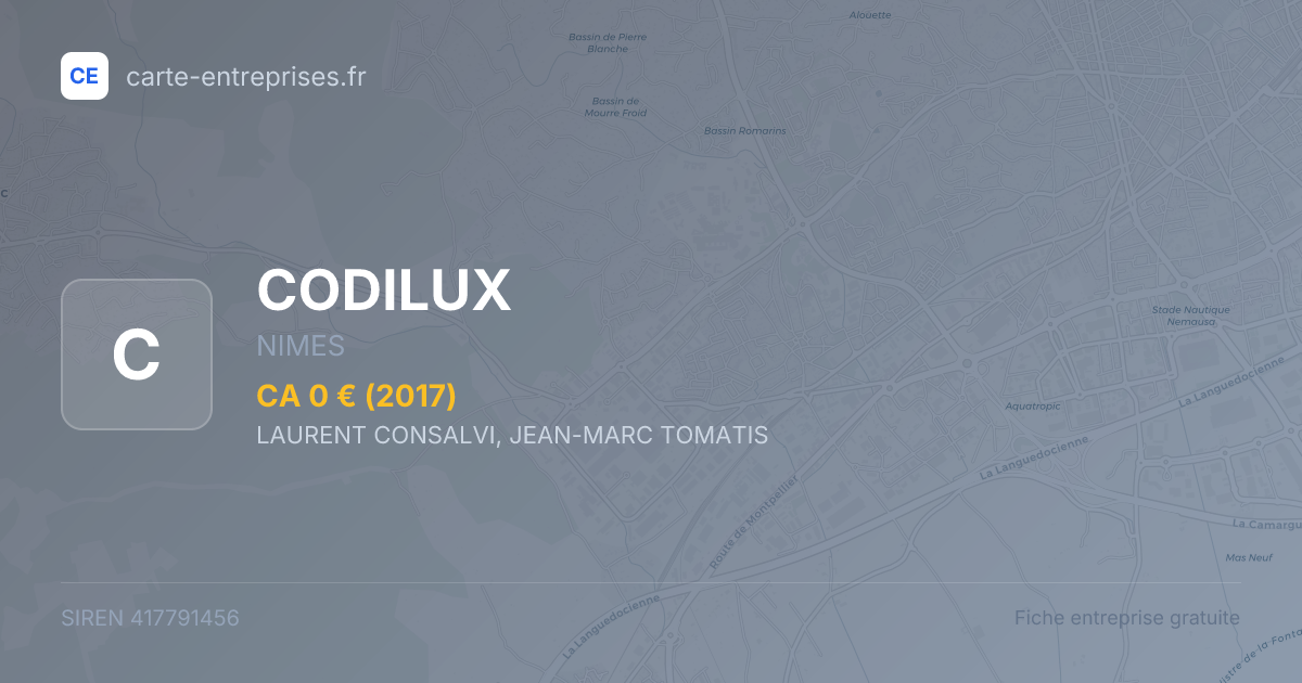 CODILUX — 417791456 — fiche entreprise