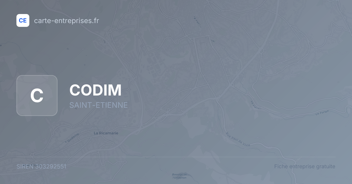 CODIM — 303292551 — fiche entreprise