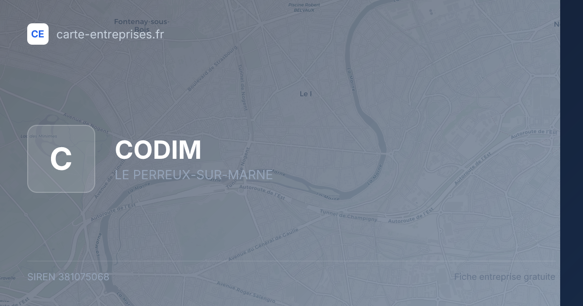CODIM — 381075068 — fiche entreprise