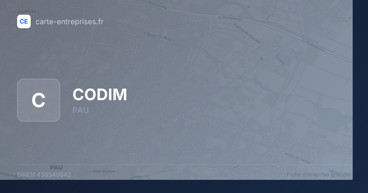 CODIM — 438549842 — fiche entreprise