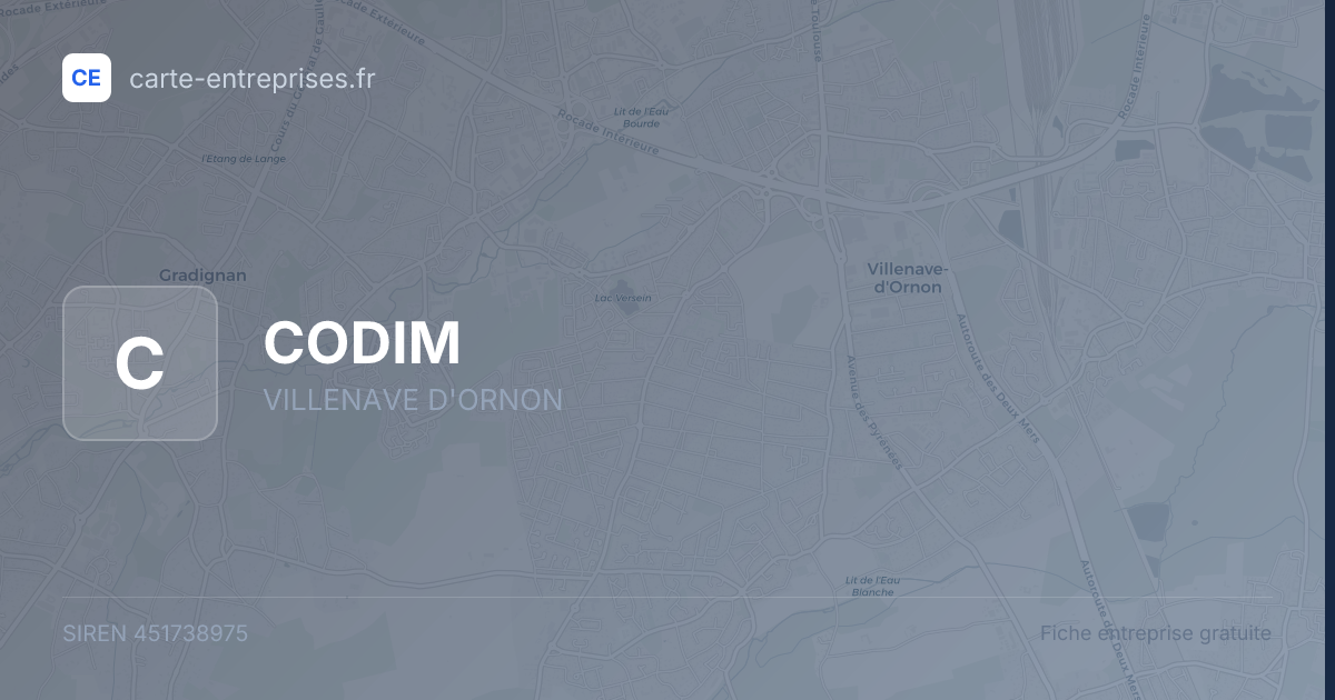 CODIM — 451738975 — fiche entreprise