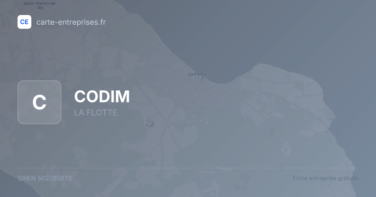 CODIM — 502085673 — fiche entreprise
