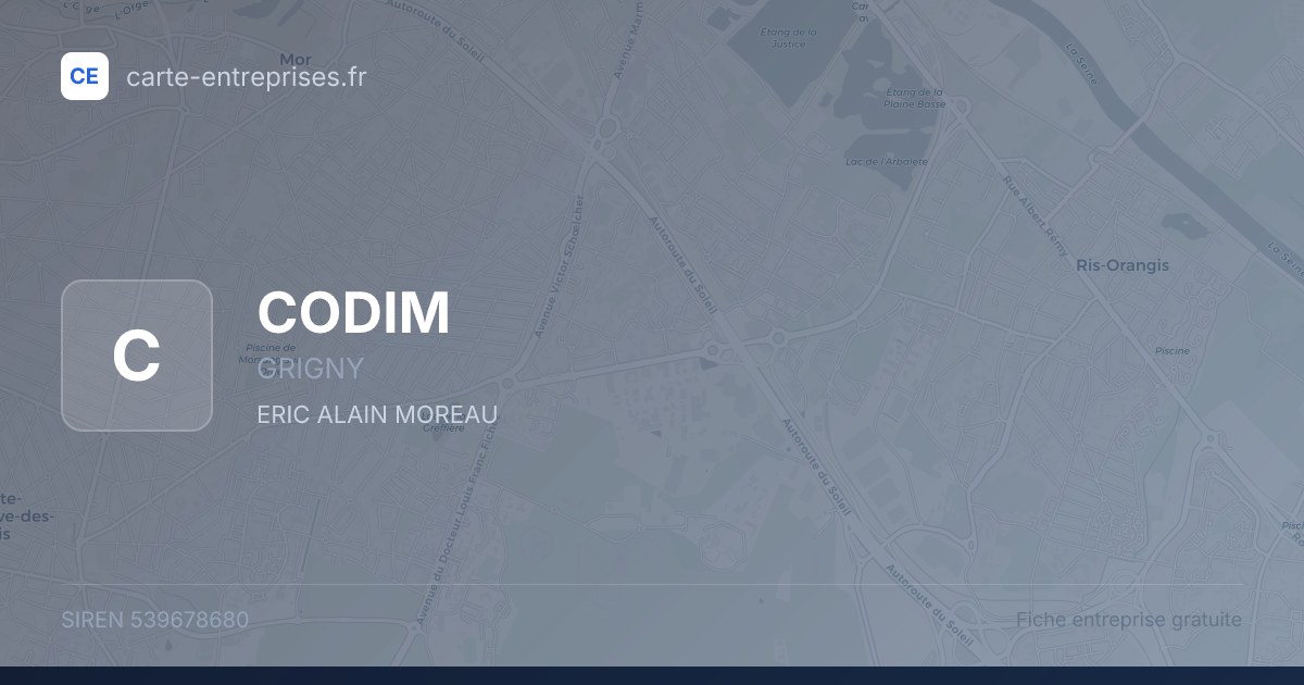 CODIM — 539678680 — fiche entreprise