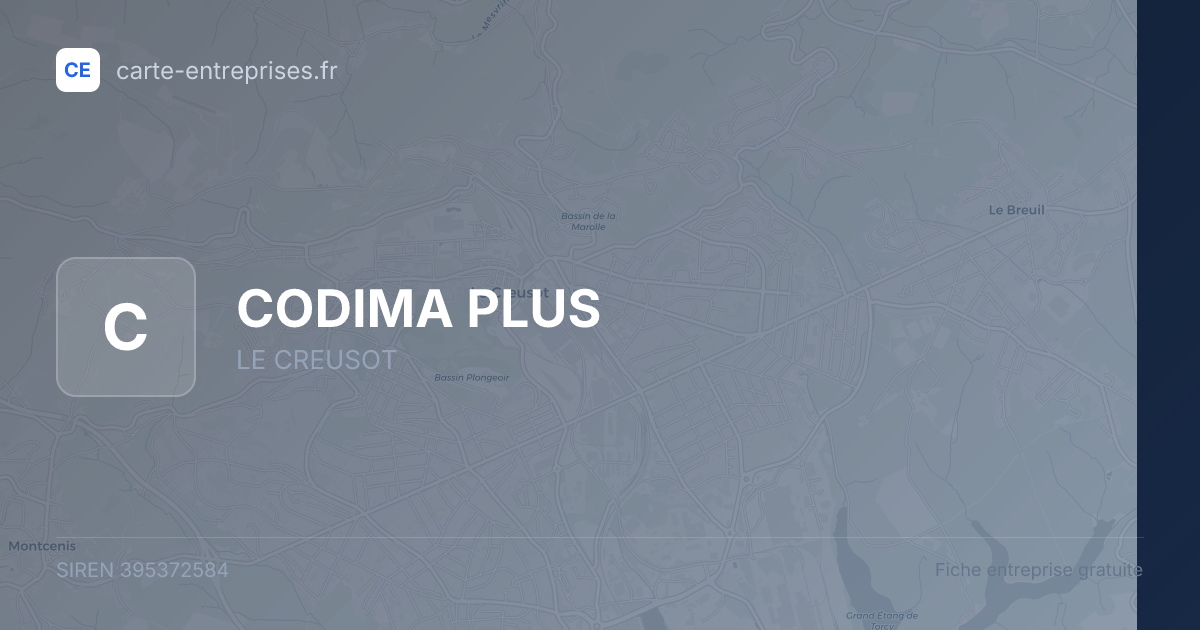 CODIMA PLUS — 395372584 — fiche entreprise