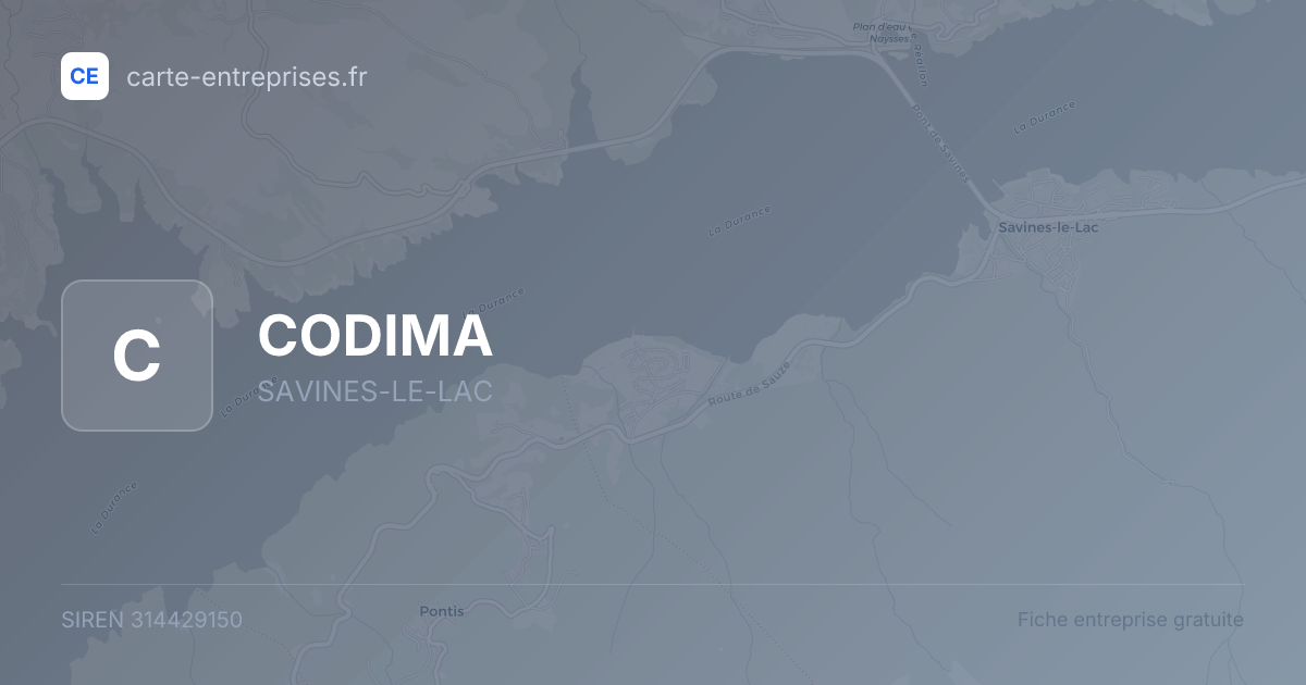 CODIMA — 314429150 — fiche entreprise