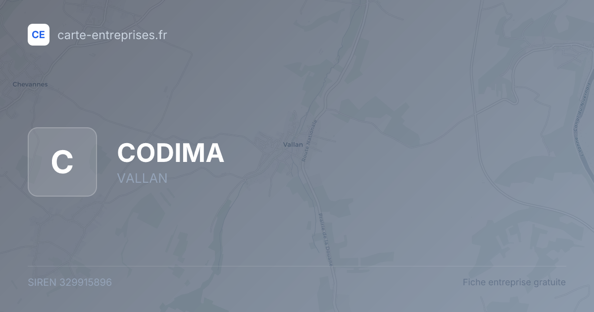CODIMA — 329915896 — fiche entreprise