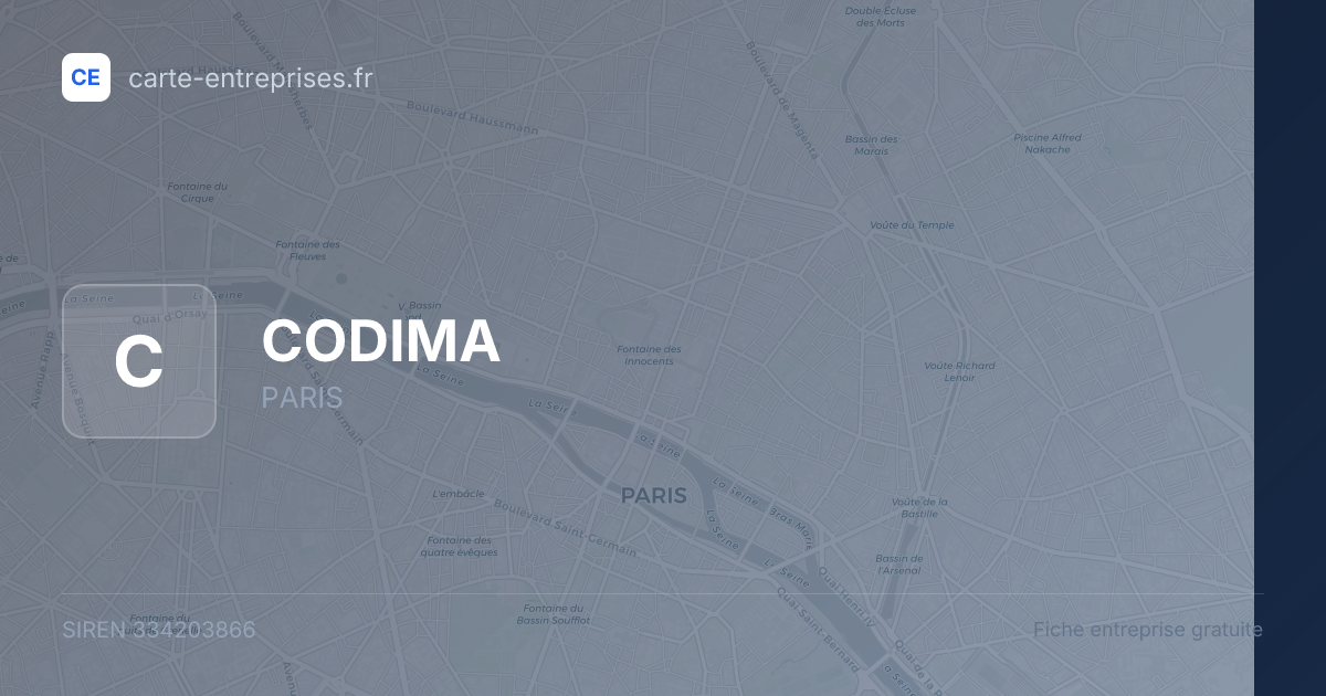 CODIMA — 334203866 — fiche entreprise