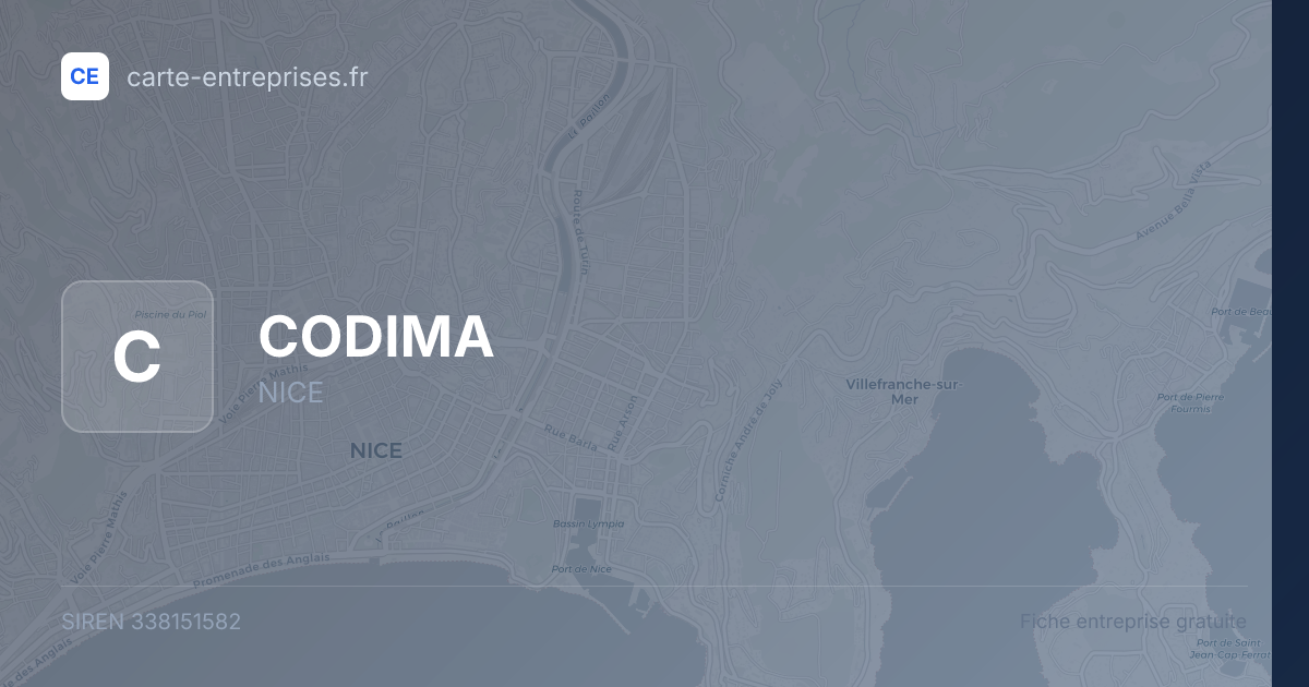 CODIMA — 338151582 — fiche entreprise
