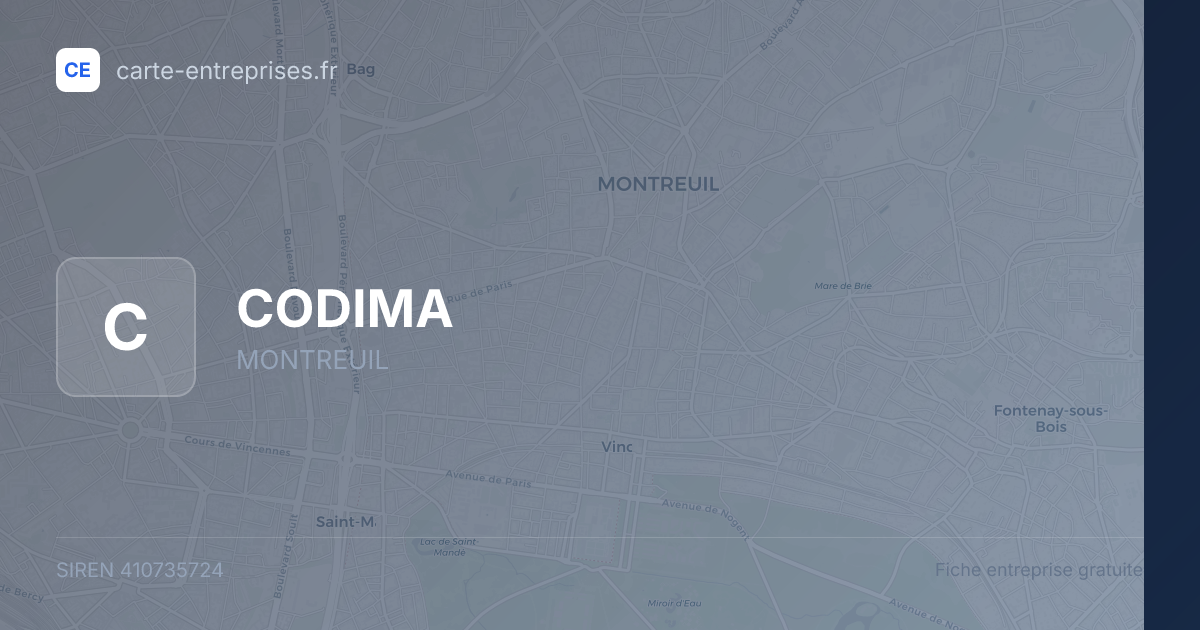 CODIMA — 410735724 — fiche entreprise
