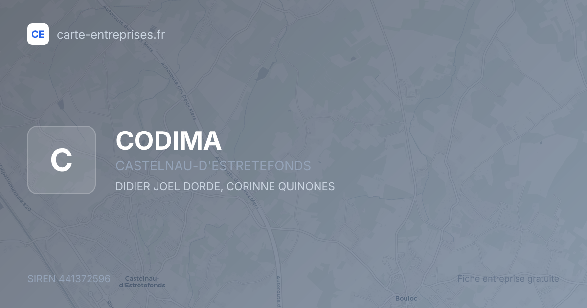 CODIMA — 441372596 — fiche entreprise