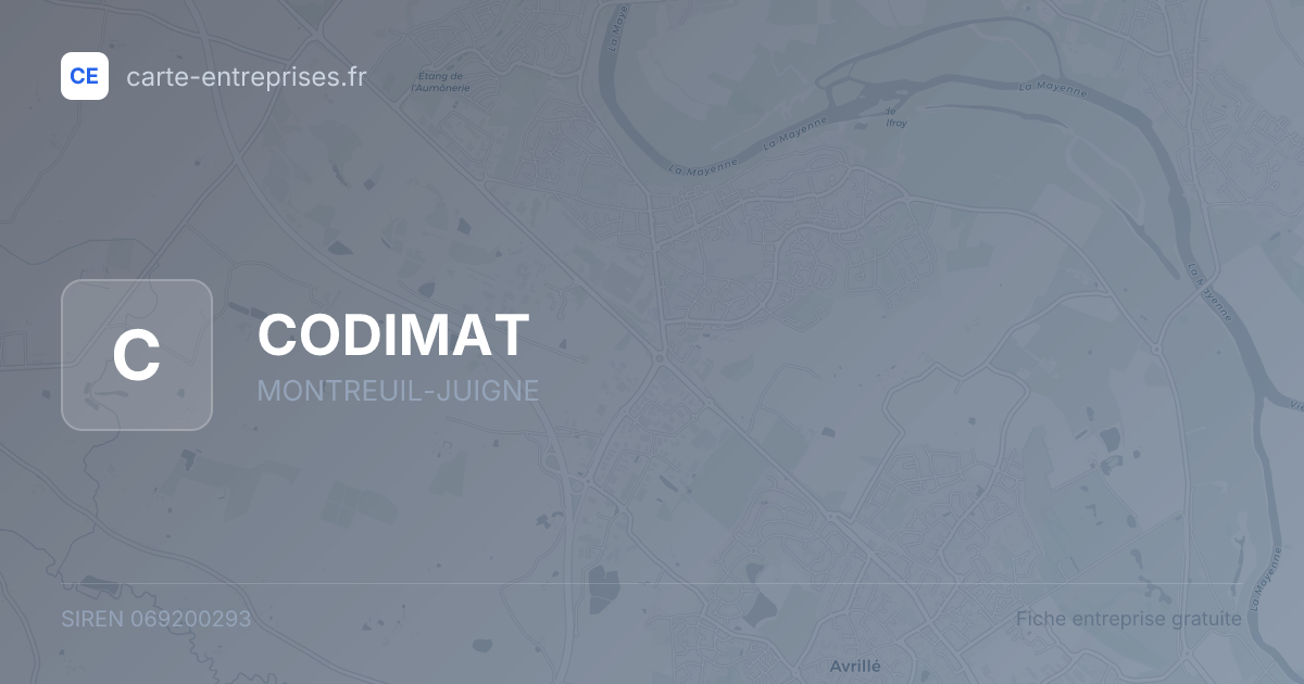 CODIMAT — 069200293 — fiche entreprise