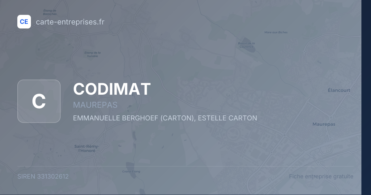 CODIMAT — 331302612 — fiche entreprise