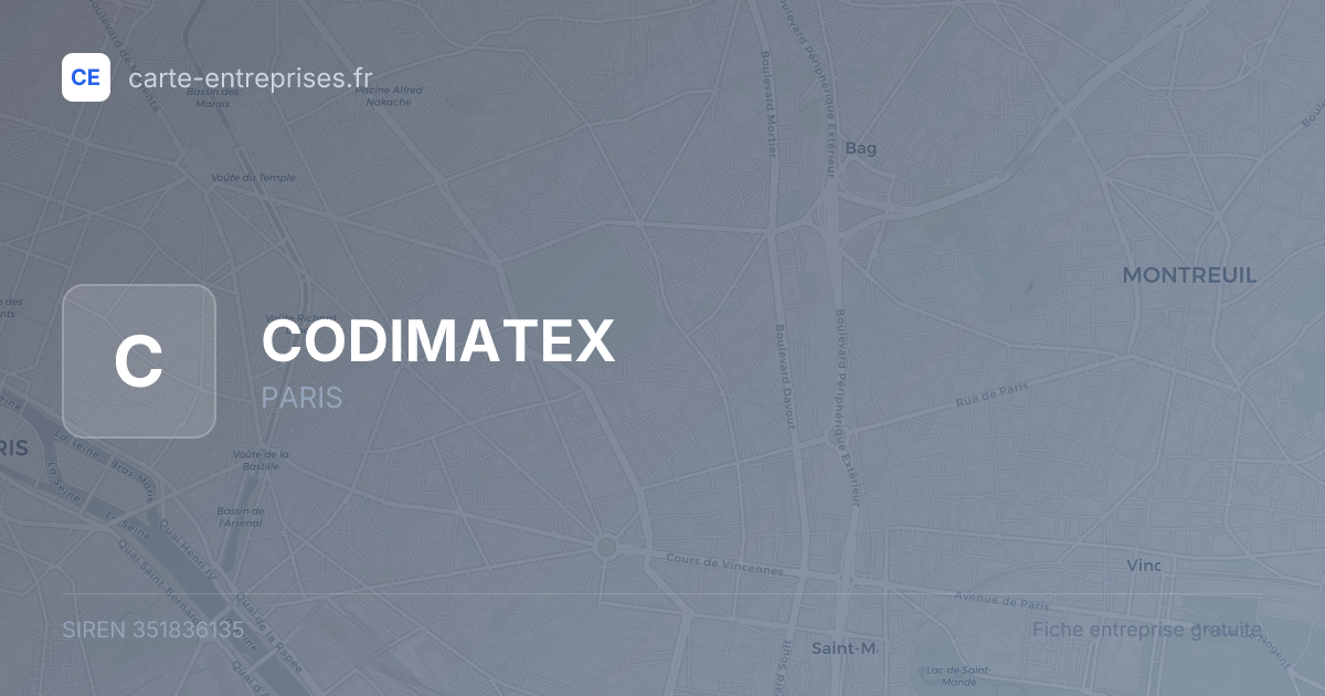 CODIMATEX — 351836135 — fiche entreprise