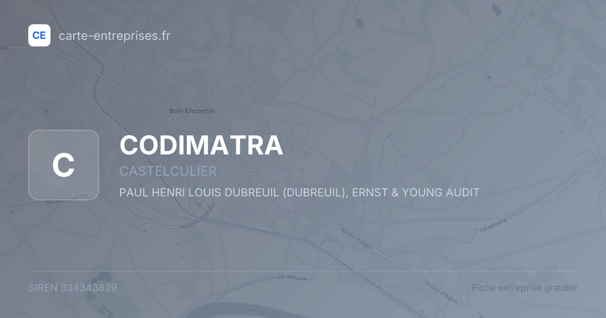 CODIMATRA — 334343829 — fiche entreprise