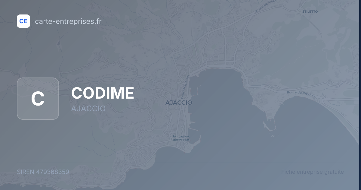 CODIME — 479368359 — fiche entreprise