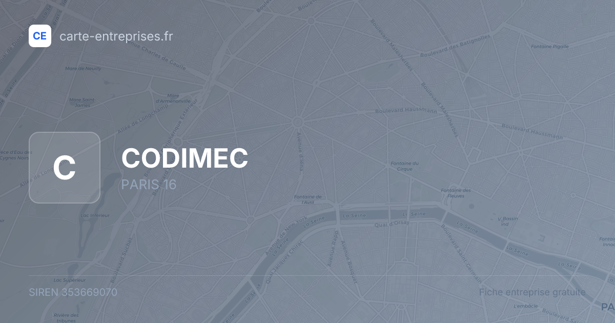 CODIMEC — 353669070 — fiche entreprise