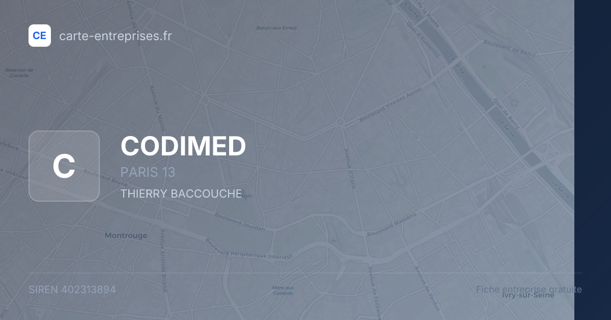 CODIMED — 402313894 — fiche entreprise