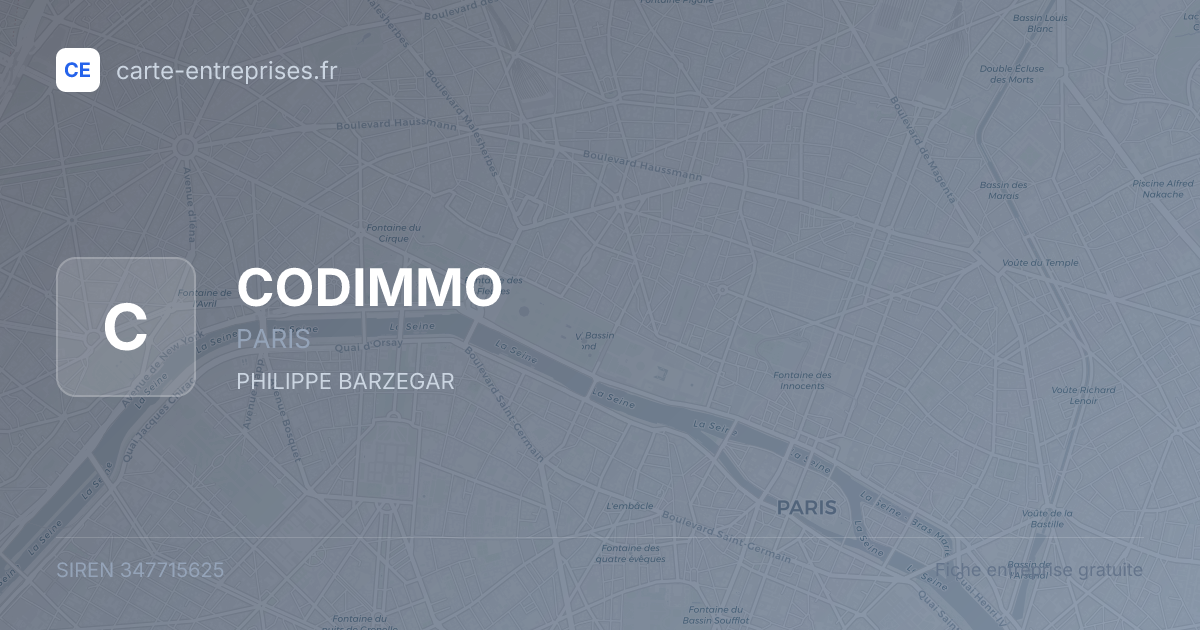 CODIMMO — 347715625 — fiche entreprise