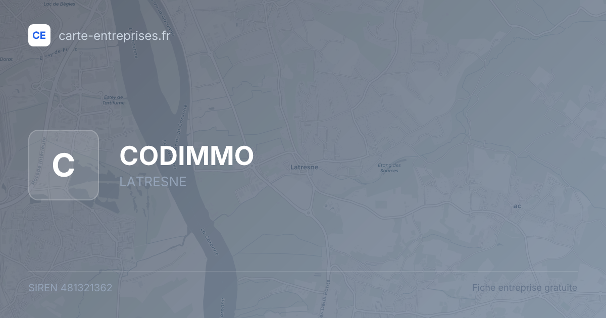 CODIMMO — 481321362 — fiche entreprise