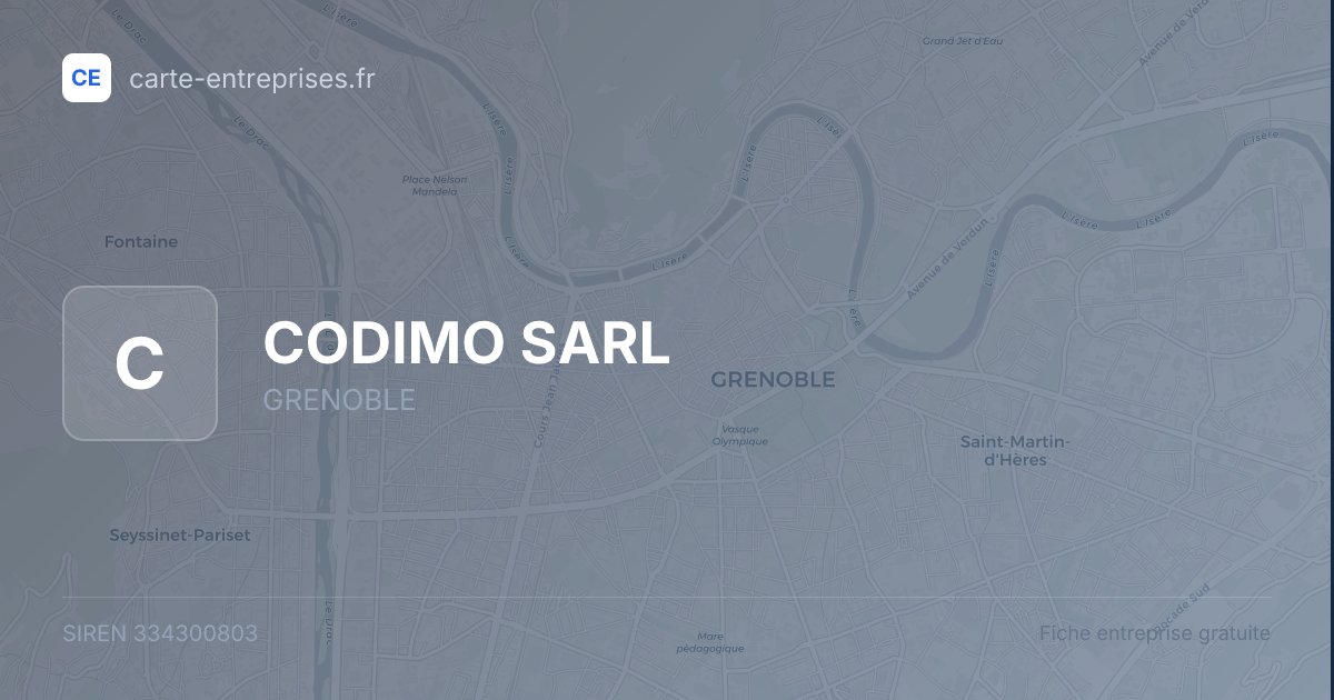 CODIMO SARL — 334300803 — fiche entreprise