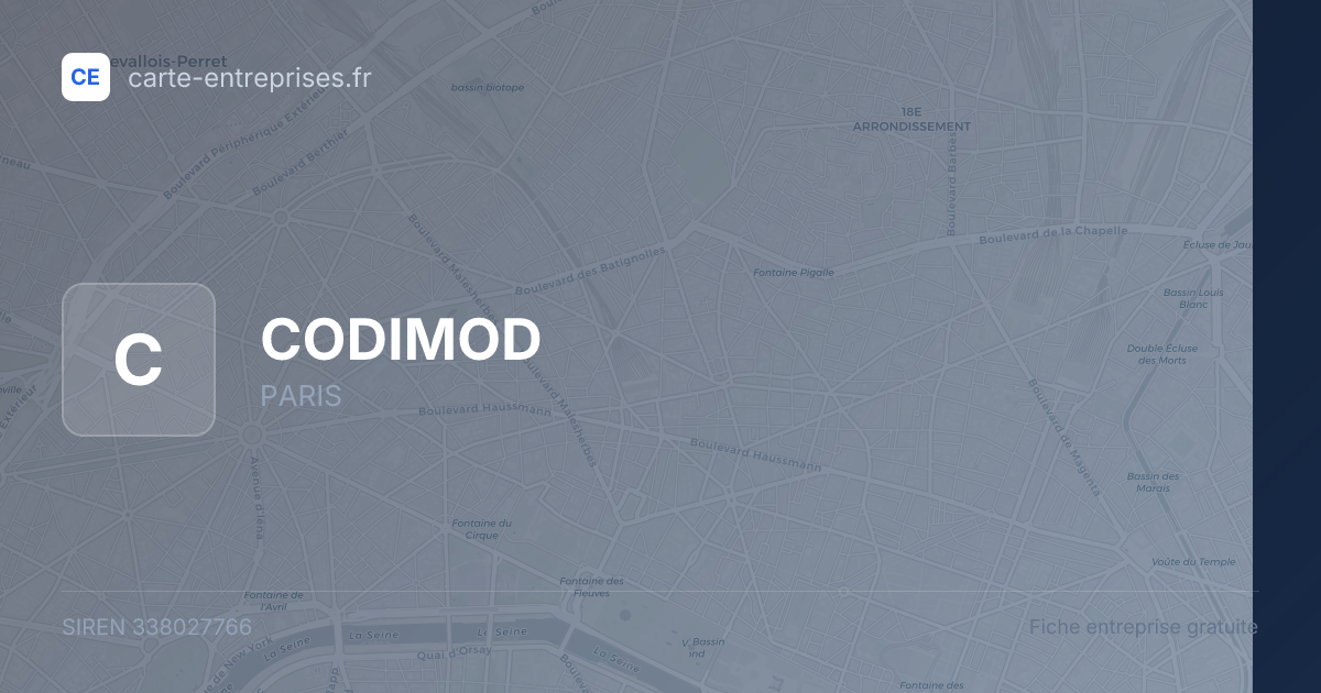 CODIMOD — 338027766 — fiche entreprise