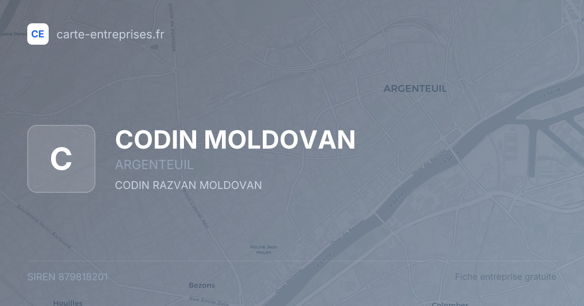 CODIN MOLDOVAN — 879818201 — fiche entreprise
