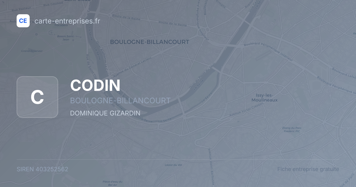 CODIN — 403252562 — fiche entreprise